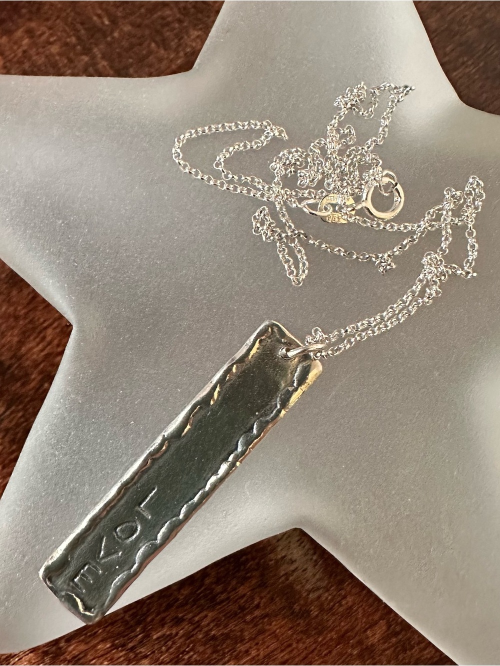 Sterling silver LOVE pendant and 16 inch chain